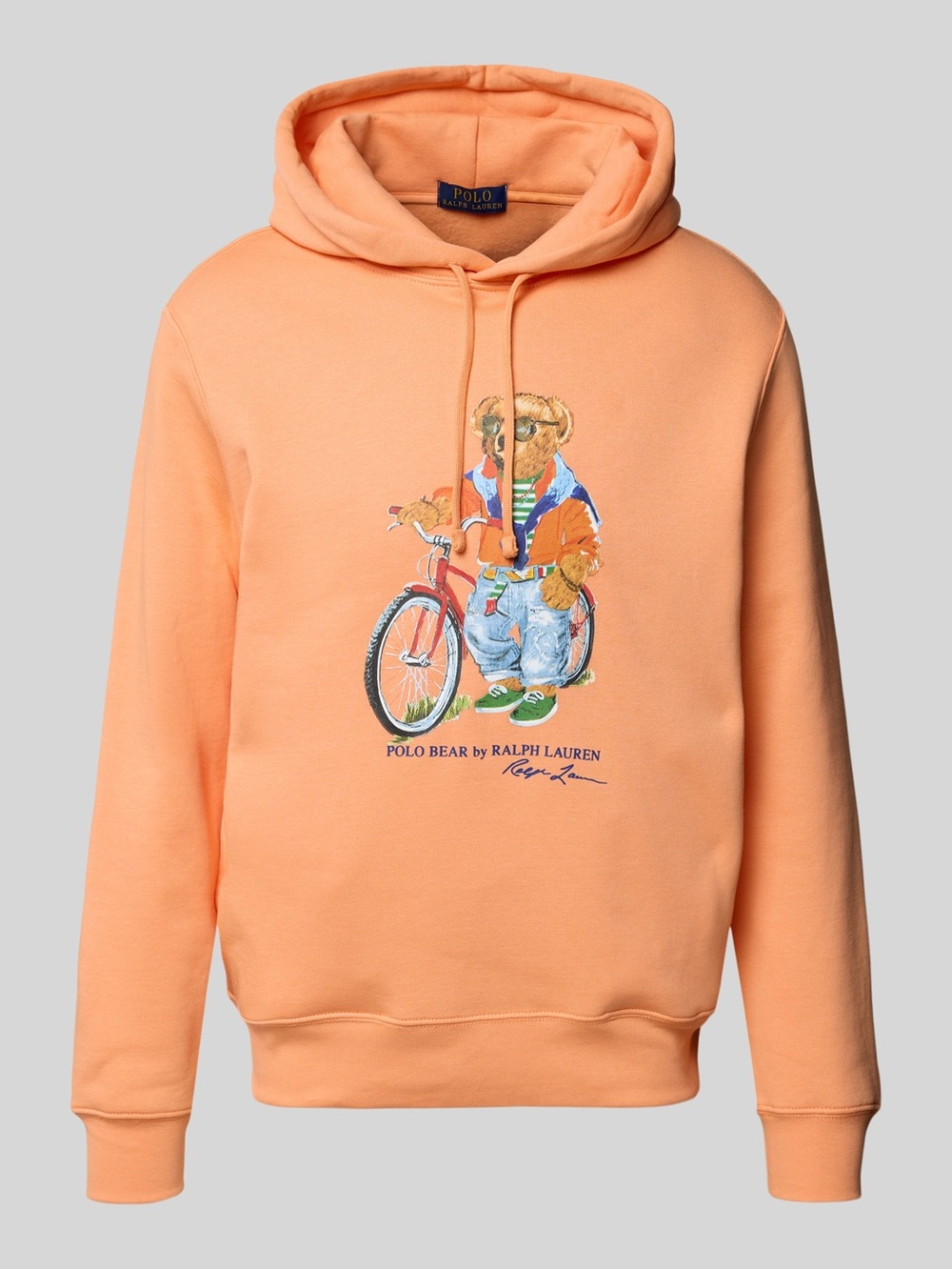 NWT Polo Ralph Lauren Polo Bear Bicycle Fleece Hoodie Peach Size M